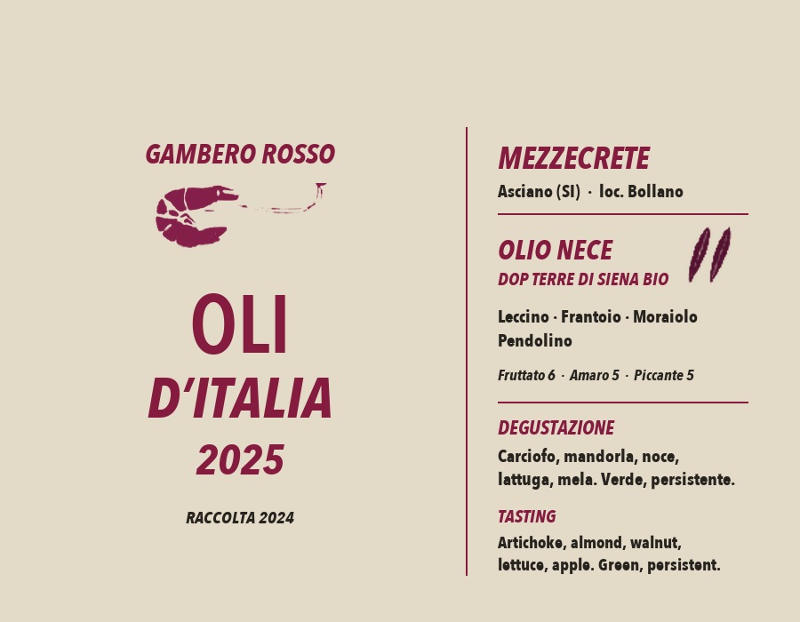 Gambero Rosso Oli d’Italia 2025 - Olio Nece, two leaves